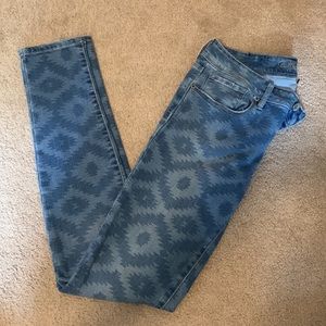 Bullhead Black Patterned Skinny Jeans Size 5